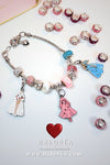 White Christmas Galentine’s Day Bracelet