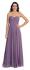 STRAPLESS PLEATED BODICE LONG FORMAL BRIDESMAID DRESS
