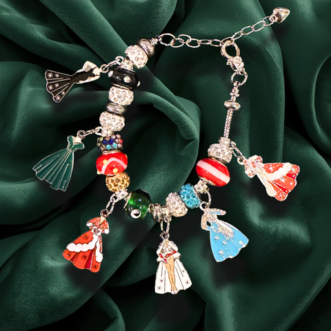 White Christmas Inspired Classic Christmas Charm Bracelet