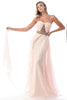 Beautiful Blush Strapless Evening Gown
