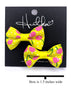 Yellow & Pink Cherry Bow Tie Earrings