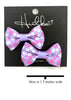 Lavender Flower Bow Tie Earrings