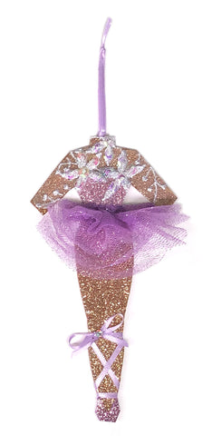 Lavender Dream Ballerina Christmas Ornament by Heather French Henry