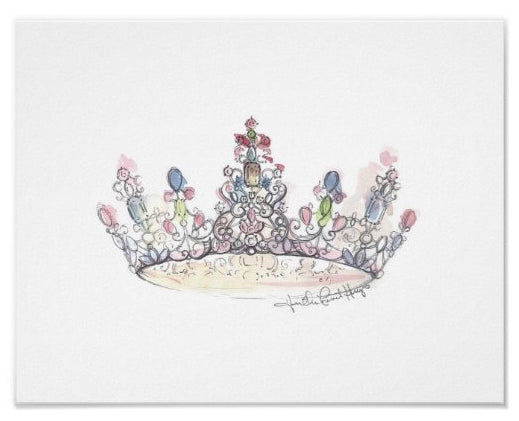 Jewel Crown Print by Heather French Henry - FREE SHIPPING