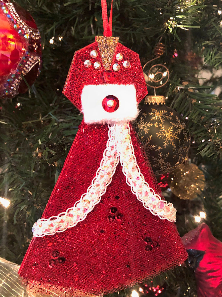 Rosemary Clooney Museum Red Dress Christmas Ornament